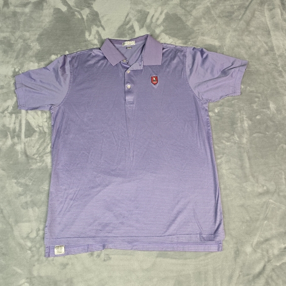 Peter Millar Other - Peter Millar Purple Blue Polo Shirt Mens Large Embroidery Logo Country Club